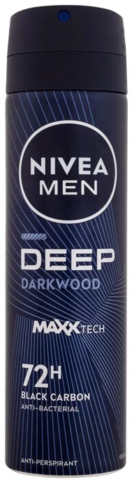 Nivea Men Deep Juodas Carbon Antiperspirant vyrams, 150 ml