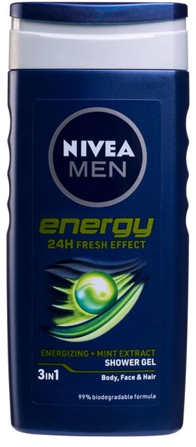 Nivea Energizuojantys dušo geliai vyrams – tūris: 250 ml