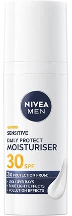 Nivea Drėkinamasis dieninis kremas vyrams SPF 30 Men Sensitive (kasdienis apsauginis drėkiklis) 50 ml