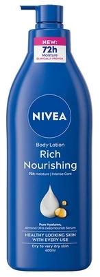 Nivea maitinamasis drėkinamasis kūno pienelis su pompa, 400 ml