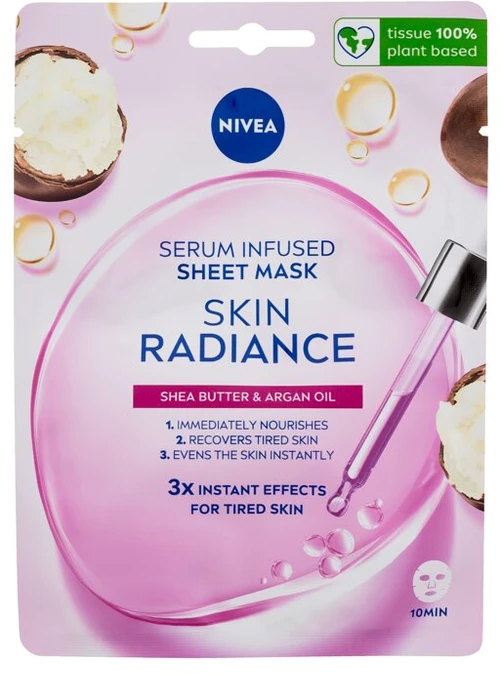 Nivea Skin Radiance Serum Infused Sheet Mask veido kaukė