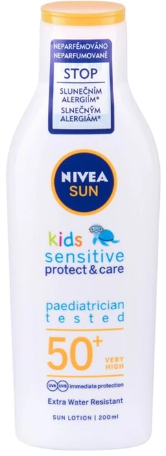 Nivea Vaikų losjonas nuo saulės SPF 50+ Sun Kids (Pure - jautrus losjonas nuo saulės) 200 ml