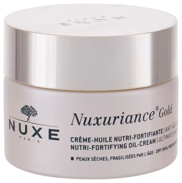 Nuxe Maitinamasis-stiprinamasis maksimaliai nuo senėjimo saugantis aliejinis kremas „Nuxuriance® Gold Nutri-fortifying oil cream ultimate anti-aging“, 50 ml