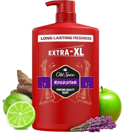Old Spice Rockstar Dušo Želė Ir Šampūnas Vyrams, 1000 ml