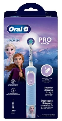 Oral-B | Elektrinis dantų šepetėlis | Vitality PRO Kids Frozen | Įkraunamas | For kids | Šepetėlių skaičius galvutės įeina 1 | Number of teeth brushing modes 2 | Mėlyna