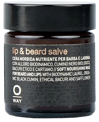 OWAY Lip & Beard Salve maitinamasis barzdos ir lūpų vaškas, 30 ml