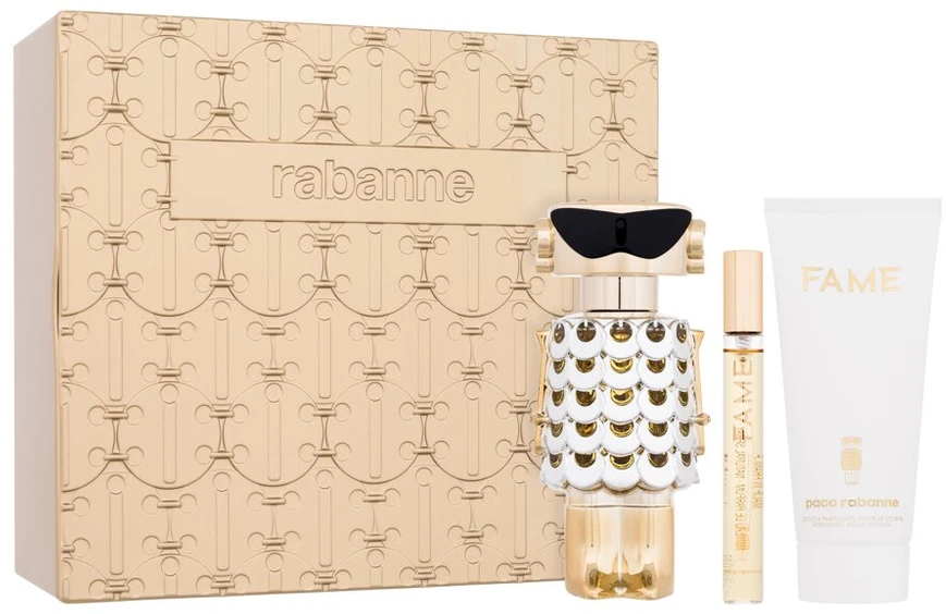 Paco Rabanne Fame rinkinys moterims (EDP, 80 ml + kūno losjonas, 100 ml + EDP, 10 ml)