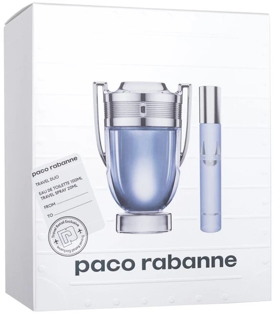 Paco Rabanne Invictus tualetinis vanduo su purškikliu 100 ml 2 dalių rinkinys
