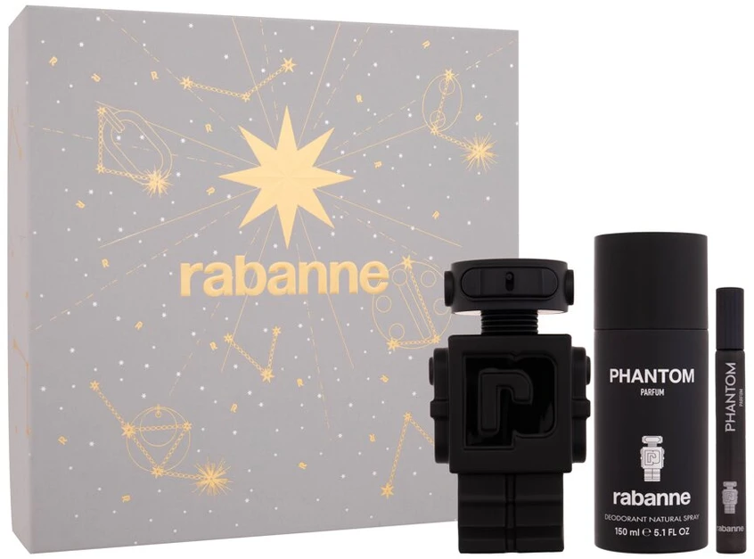 Paco Rabanne Rabanne Phantom parfuminis vanduo purškiklis, 100 ml rinkinys 3 vnt.