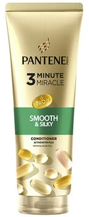 Intensyvus plaukų kondicionierius PANTENE Smooth&Silky Active Nutri-Plex, 3 minutes miracles, 220 ml
