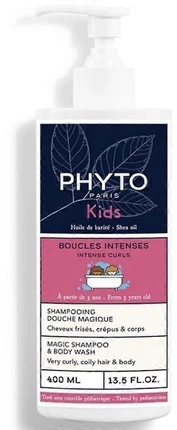 Phyto Intense Curls Kids Magic Šampūnas & Kūno prausiklis, 400 ml