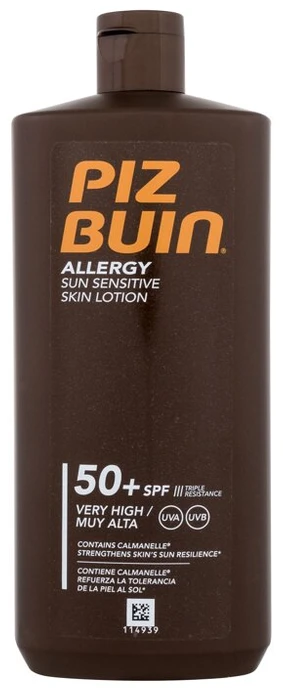 Losjonas nuo saulės jautriai odai Piz Buin SPF 50+, 400 ml