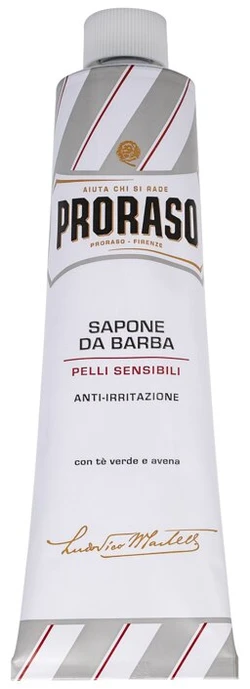 Raminantis skutimosi kremas jautriai odai, Proraso Baltas Line Shaving, 150 ml
