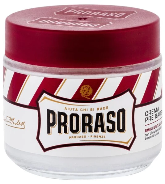 Proraso Red Line Pre-Shave Cream - Maitinantis kremas prieš skutimąsi, 100 ml