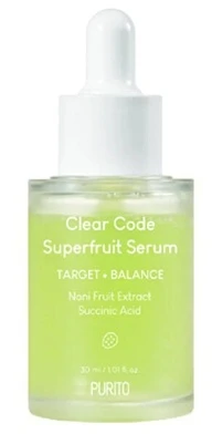 PURITO Clear Code Superfruit Serum serumas riebiai/mišriai veido odai, 30 ml