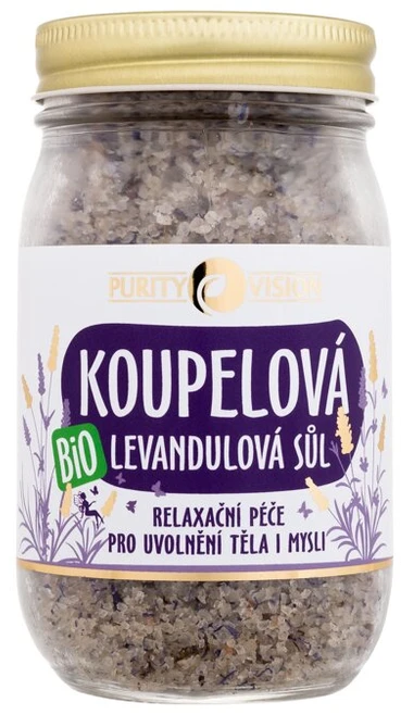 Purity Vision Bio Lavander Bath Salt vonios druska su levandomis, 400g