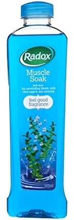 Radox Muscle Soak Bath Soak vonios putos, 500 ml