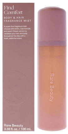 Čia yra vertimas: Rare Beauty Find Comfort plaukų ir kūno kvapnusis purškalas 100 ml