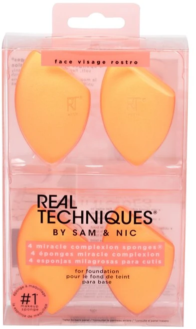 Real Techniques Miracle Complexion Sponge Applicator moterims, 4 vnt