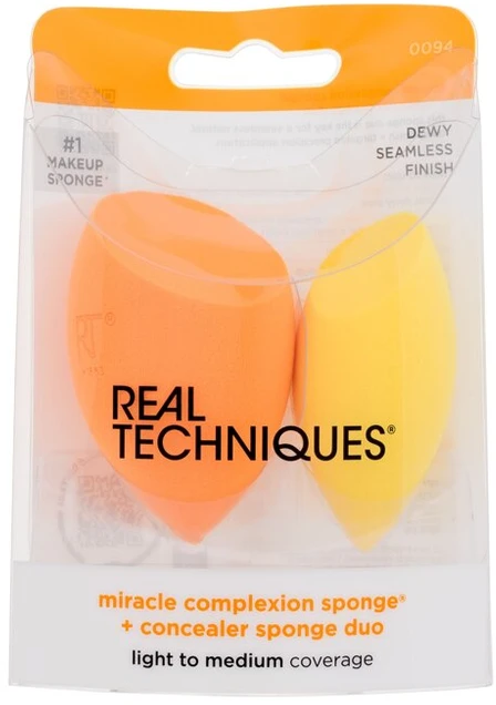 Real Techniques Miracle Complexion Sponge + Maskuoklis Sponge Duo aplikatorius