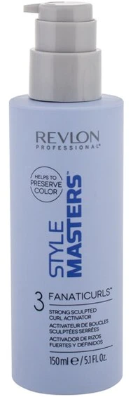 "Revlon Style Masters Skirtas garbanotiems plaukams Strong Sculped Curl Activator" garbanotų plaukų priežiūros priemonė 150ml