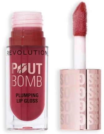 Makeup Revolution Pout Bomb Rosewood Rose Plump Lūpų blizgis Rosewood Rose 4.6 ml