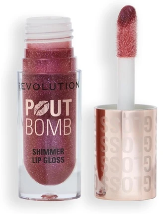 Revolution Beauty Makeup Revolution Pout Bomb Shimmer Lūpų blizgis - Lesk na rty 4,5 ml Berry Lustre