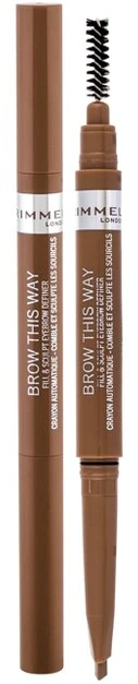 Antakių dažai "Rimmel London Brow This Way Fill And Sculp Eyebrow Definer 001 Skirtas šviesiems plaukams" 0,25 g