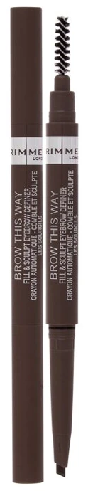 Rimmel London Brow This Way Lápiz De Cejas 02-Medium Brown 0,, 25 g