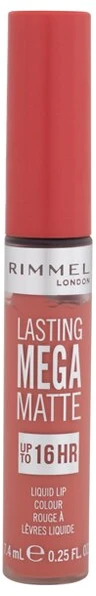 Rimmel London Lasting Mega Matte Skysti lūpų dažai moterims, 7,4 ml