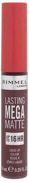 Rimmel London Lasting Mega Matte Skysti lūpų dažai moterims, 7,4 ml