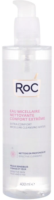 ROC Micellar Extra Comfort Cleansing Vanduo švelnus valomasis micelinis vanduo jautriai veido ir akių odai, 400 ml