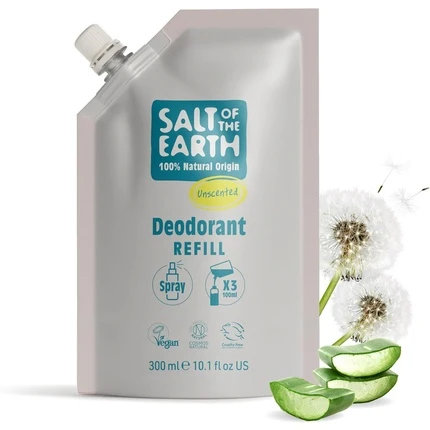 Salt Of The Earth Dezodorantas purškiamas be kvapo Dezodorantas papildymas