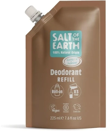 Salt Of The Earth Naturalus roll-on dezodorantas Ginger & Jasmine Deo Refill - papildymas
