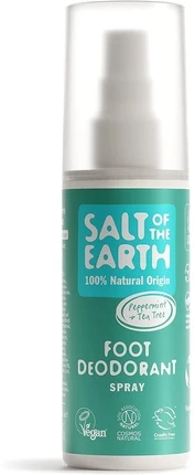 „Salt Of The Earth“ dezodorantas purškiamas nohy (natūralūs pėdų dezodorantai), 100 ml