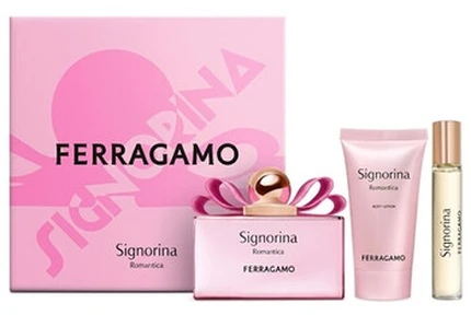 Salvatore Ferragamo Signorina Romantica - EDP 100 ml + body lotion 50 ml + EDP 15 ml