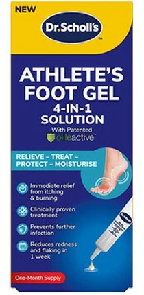 Scholl 4in1 gelis nuo sportininko pėdos, 10 ml