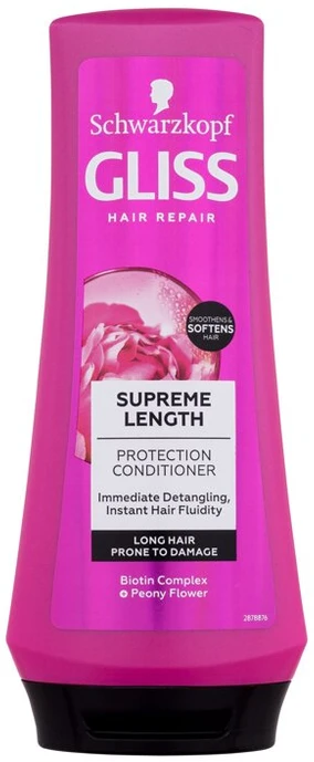 Schwarzkopf Gliss Supreme Length Protection kondicionierius Kondicionierius moterims, 200 ml