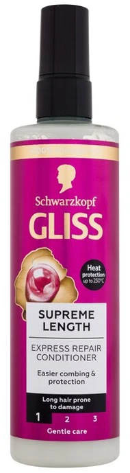 Schwarzkopf Gliss Supreme Length Express-Repair-kondicionierius nenuplaunamas plaukų priežiūra moterims, 200 ml