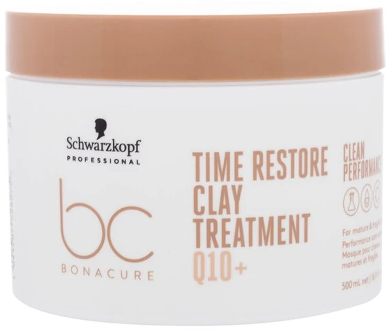 Intensyvaus poveikio kaukė Schwarzkopf Professional Bonacure Q10 Time Restore Clay Treatment 500ml