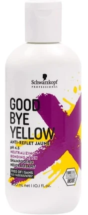 Geltonus tonus neutralizuojantis šampūnas Schwarzkopf Good Bye Geltona Šampūnas 300ml