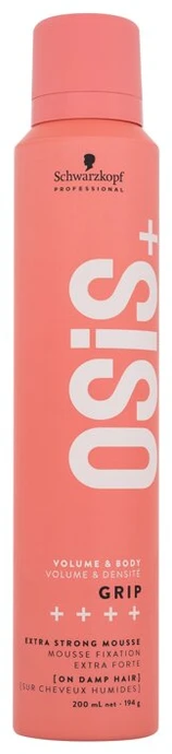 Itin stiprios fiksacijos plaukų putos Schwarzkopf Professional Osis+ Grip, 200 ml