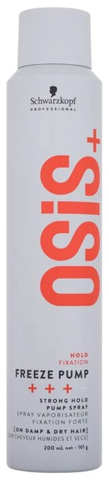 Stiprios fiksacijos plaukų lakas Schwarzkopf Professional OSIS + Freeze Pump (3) 200 ml