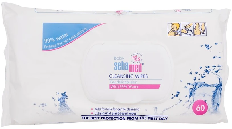 Sebamed kūdikių valymo servetėlės 60 vnt
