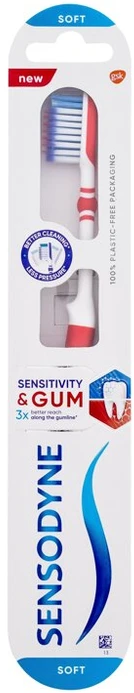 SENSODYNE dantų šepetėlis jautrumui ir dantenoms, minkštas, 1 vnt.