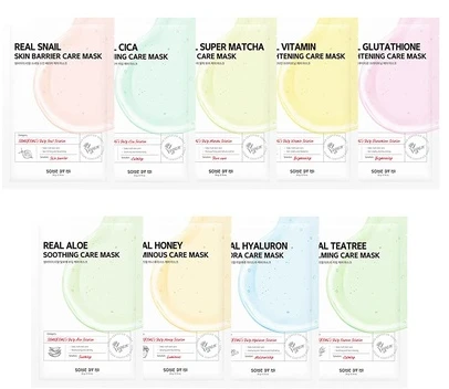SOME BY MI Real Super Matcha Pore Care Mask - poras prižiūrinti lakštinė kaukė su matcha, 1 vnt.