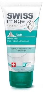 Swiss Image Soft Hydrating Face, Hand & Body Kreminis veido, rankų ir kūno kremas, 75 ml