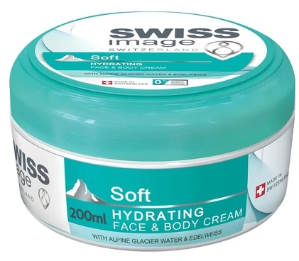 Swiss Image Soft Hydrating Face & Body Kreminis kremas veidui ir kūnui, 200 ml