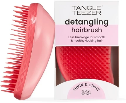 Tangle Teezer Originalus storų ir garbanotų lūpų dažų dvigubas plaukų šepetys