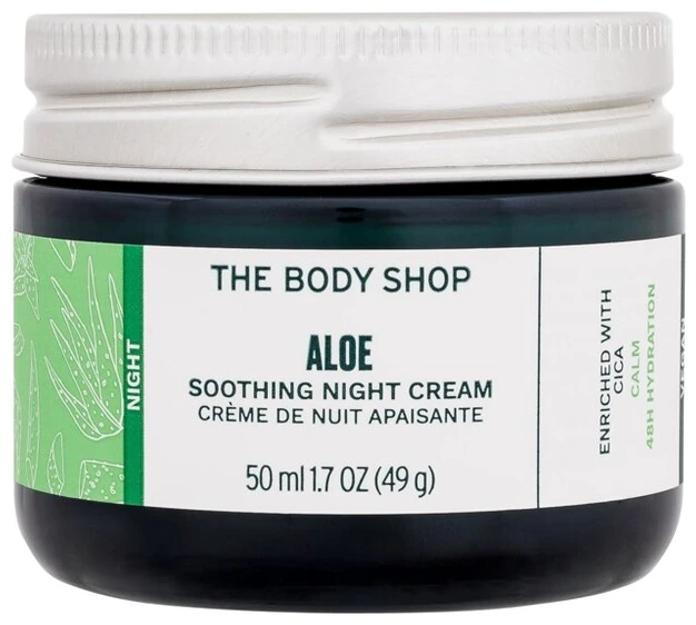 „The Body Shop“ raminamasis naktinis kremas su alaviju
